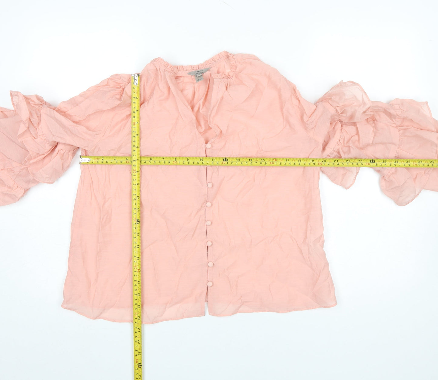 Womens UK Size 8 River Island Pink Tunic Blouse