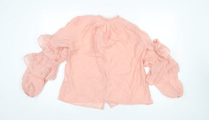 Womens UK Size 8 River Island Pink Tunic Blouse