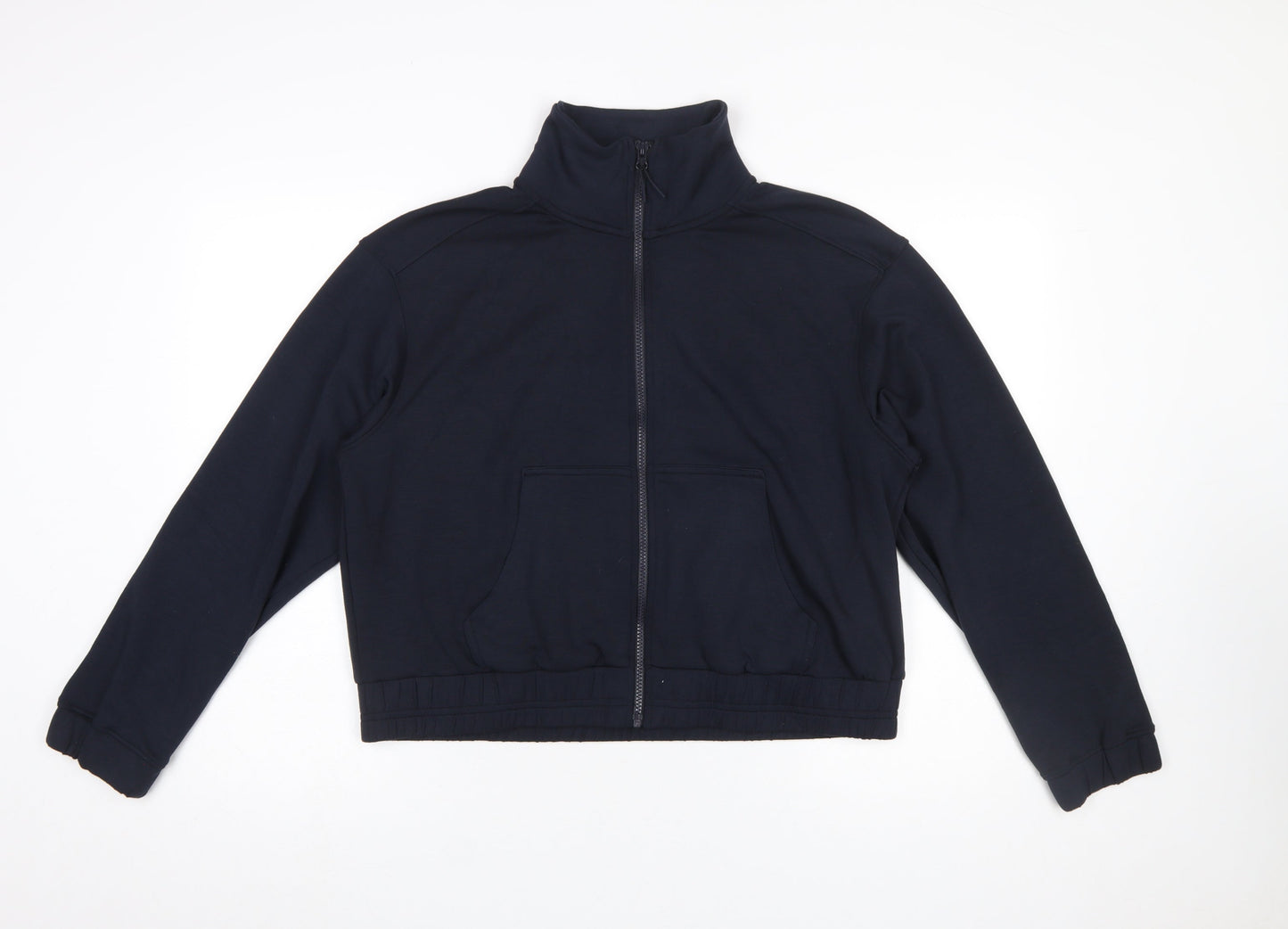 Womens UK Size M F&F Black Full Zip Sweatshirt