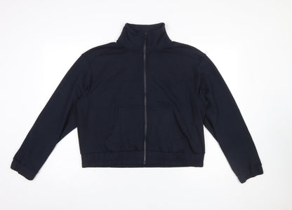 Womens UK Size M F&F Black Full Zip Sweatshirt