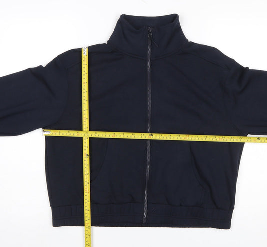 Womens UK Size M F&F Black Full Zip Sweatshirt