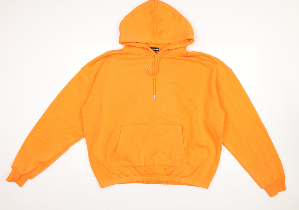 Womens UK Size M PRETTYLITTLETHING Orange Pullover Hoodie