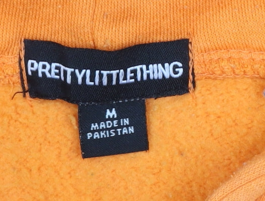 Womens UK Size M PRETTYLITTLETHING Orange Pullover Hoodie
