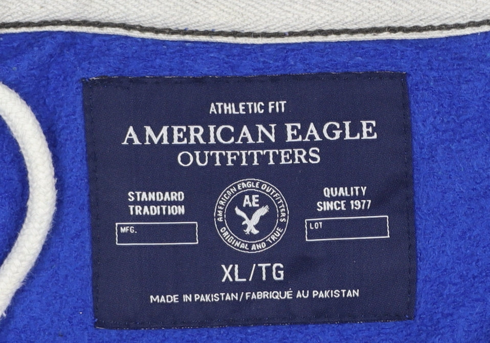 Mens UK Size XL American Eagle Outfitters Blue Full Zip Hoodie