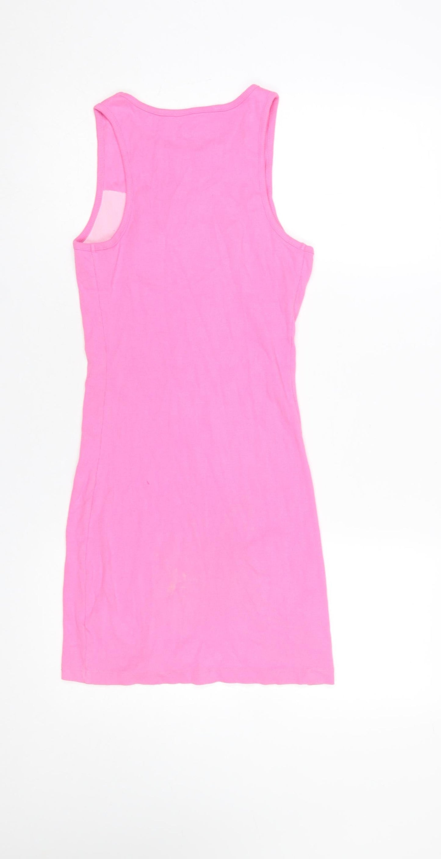 Primark Girls Pink Disney Stitch Tank Dress 12-13 Years Sleeveless Cotton