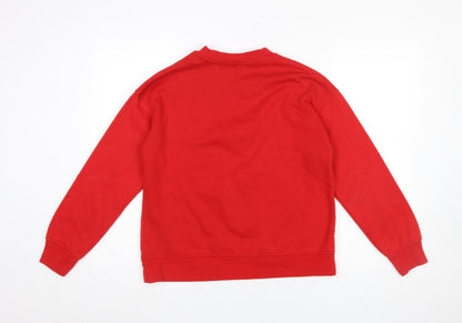 Womens UK Size XS Disney Red Pullover Sweatshirt