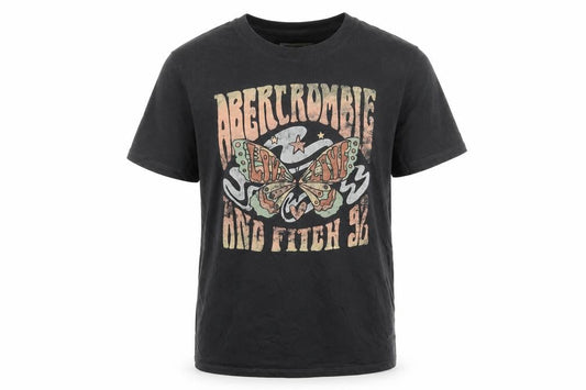 Boys UK Size 9-10 Years abercrombie kids Black Basic T-Shirt