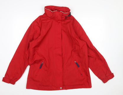 Womens UK Size M Crossfield Red Windbreaker Coat