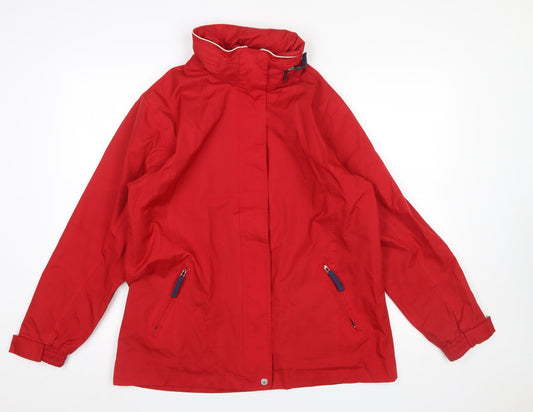 Womens UK Size M Crossfield Red Windbreaker Coat