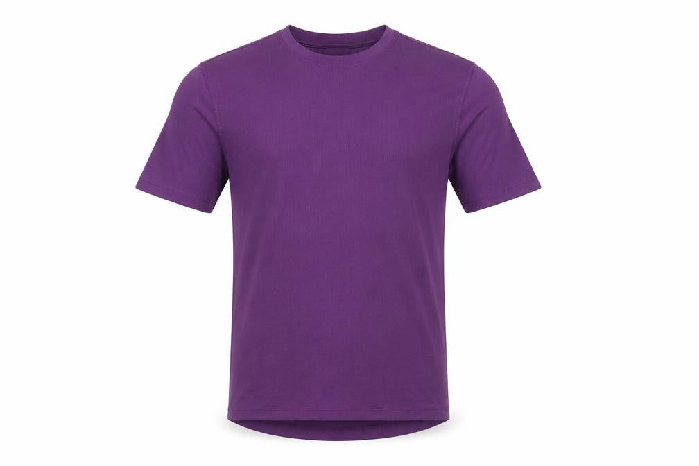 Front view of Dunnes Men's Purple XS Regular Fit Short Sleeve T-Shirt