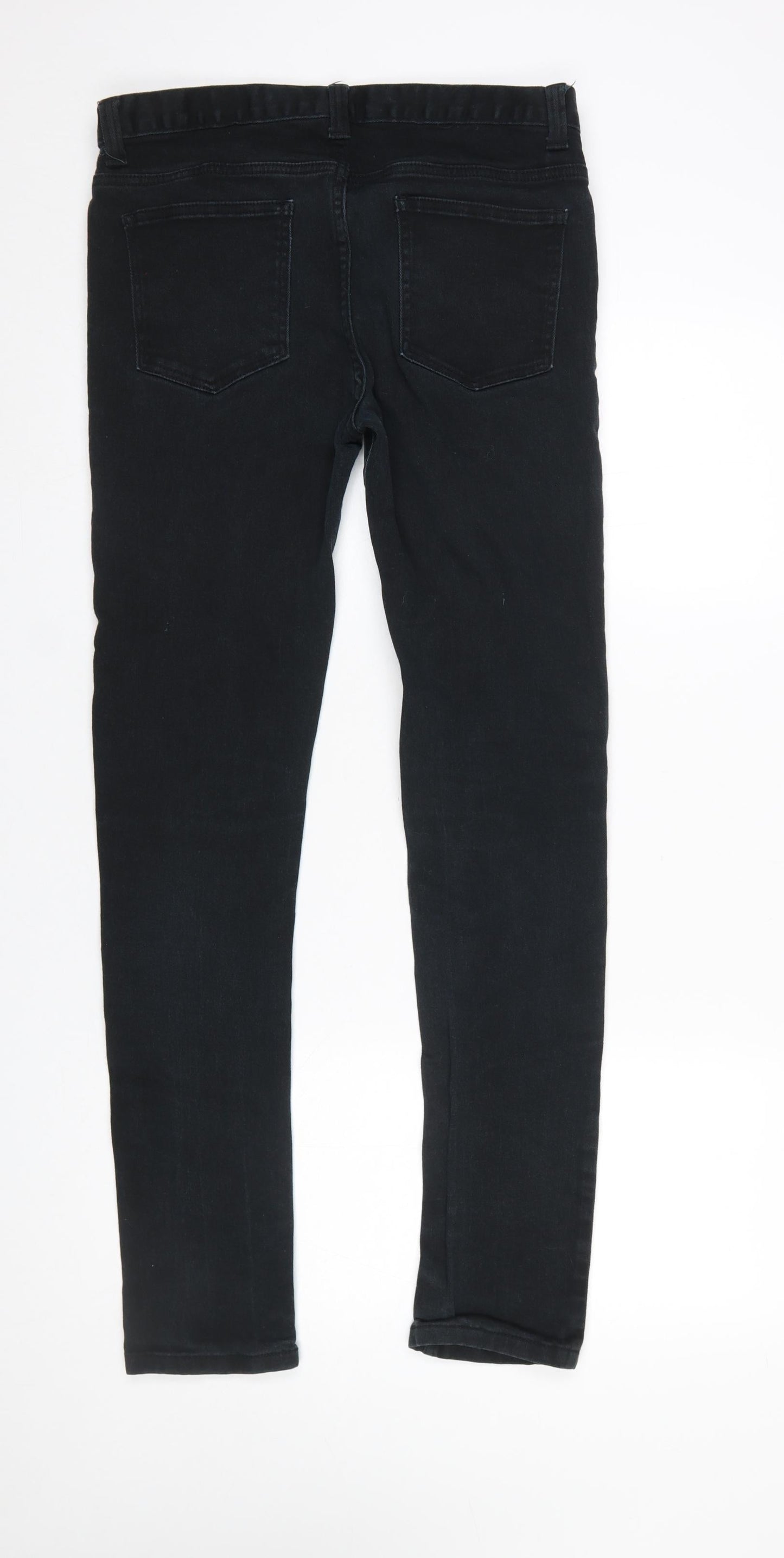 Mens UK Size M Denim Co. Slim Fit Skinny Black Jeans