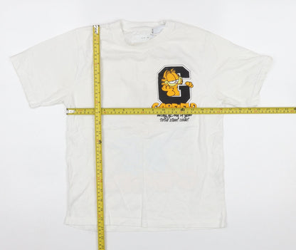 Girls UK Size 11-12 Years Zara White Basic T-Shirt