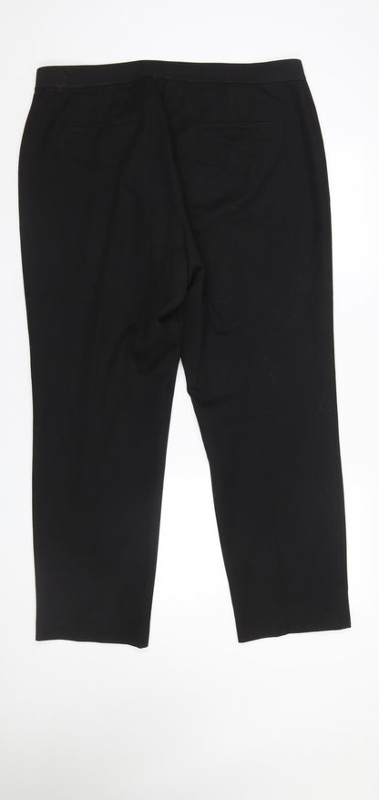 Gallery Women’s Black Classic Straight Leg Stretch Trousers UK 18