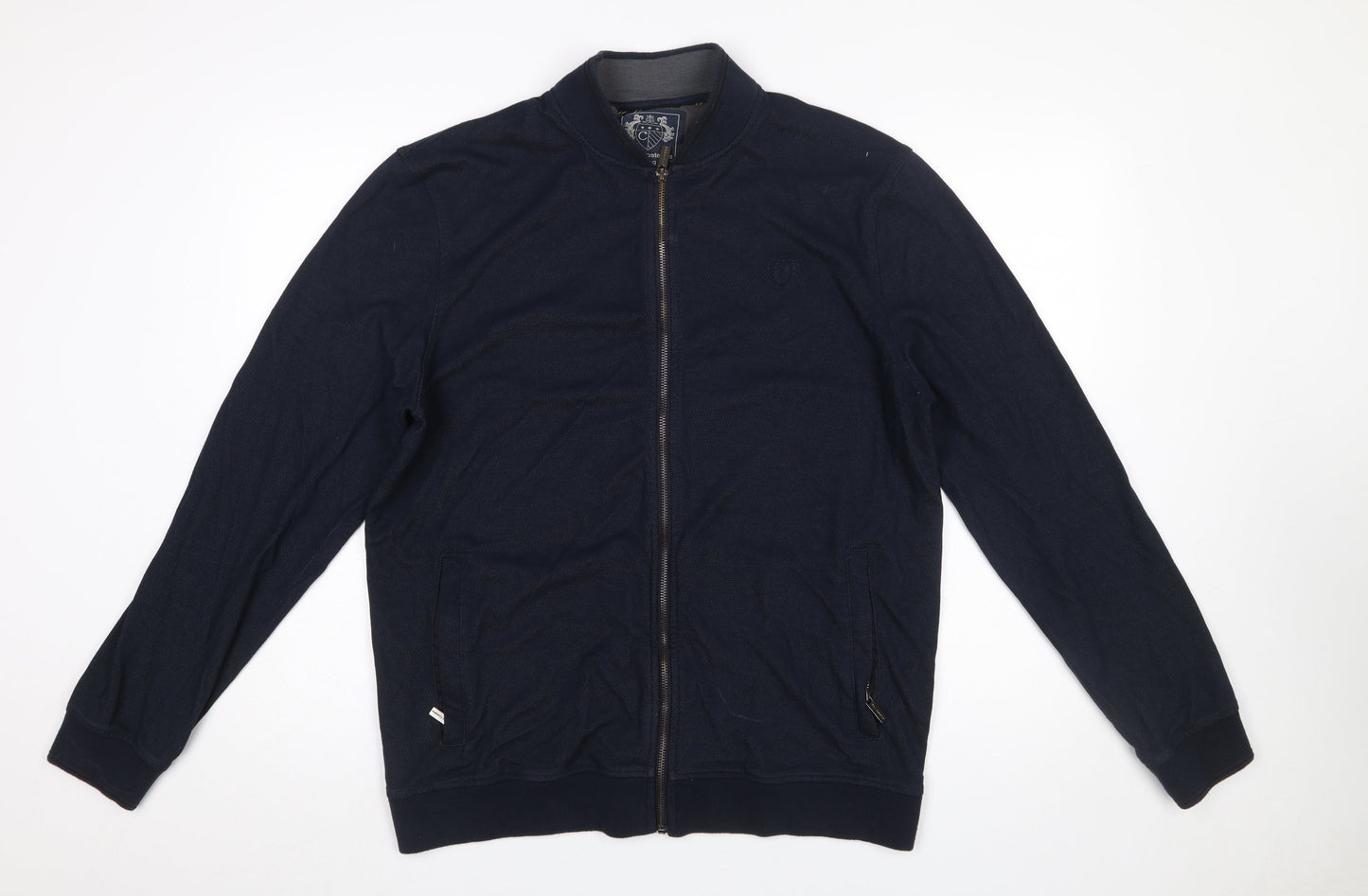 Mens UK Size XL Paul Costelloe Living Blue Full Zip Sweatshirt