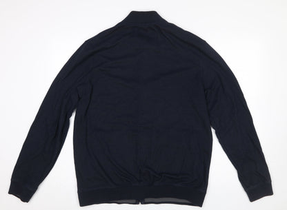 Mens UK Size XL Paul Costelloe Living Blue Full Zip Sweatshirt