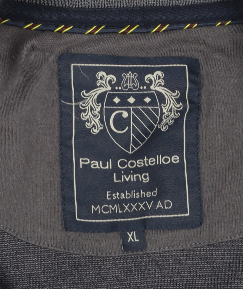 Mens UK Size XL Paul Costelloe Living Blue Full Zip Sweatshirt