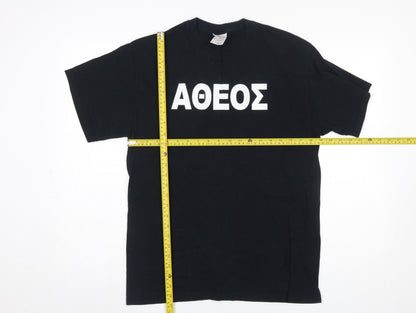 Mens UK Size M Gildan Black  T-Shirt