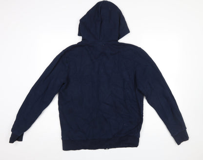 Mens UK Size M JACK & JONES Blue Full Zip Hoodie