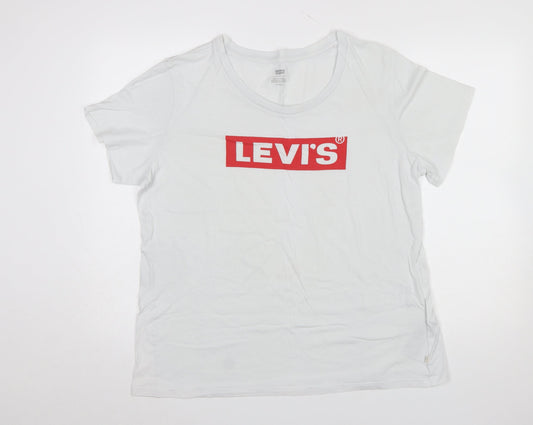 Womens UK Size 2XL Levi's White Basic T-Shirt