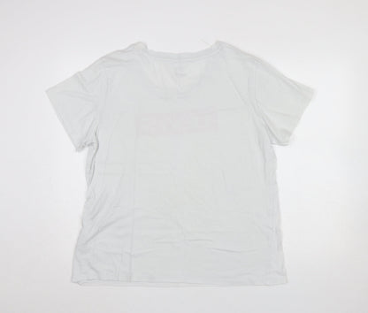 Womens UK Size 2XL Levi's White Basic T-Shirt