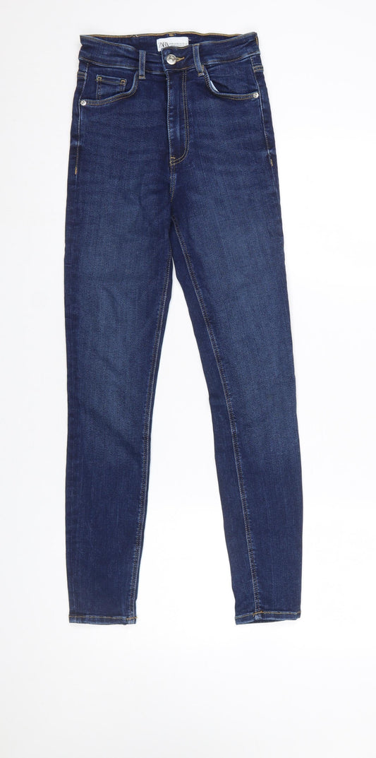 Womens UK Size 6 Zara Slim Fit Skinny Blue Jeans