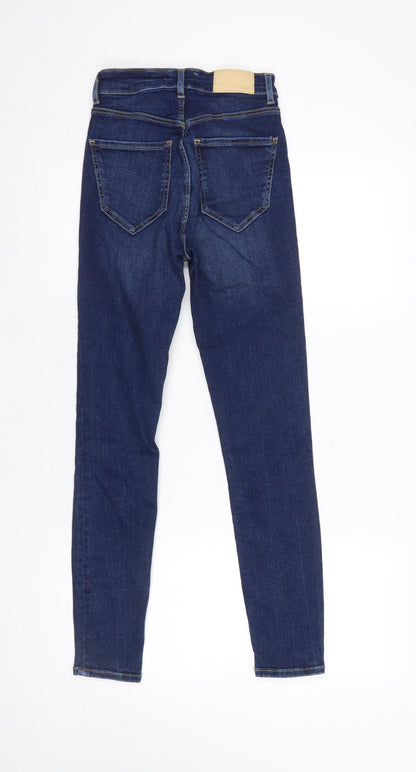 Womens UK Size 6 Zara Slim Fit Skinny Blue Jeans