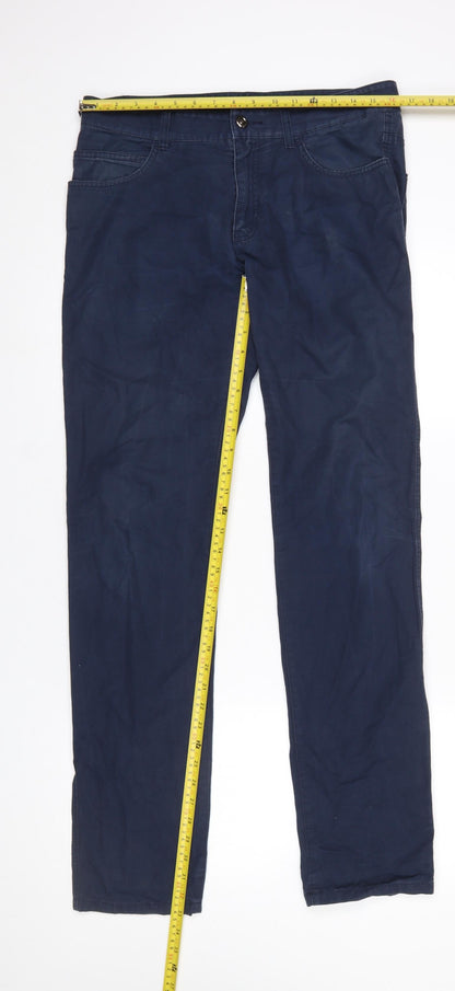 Mens UK Size M Esprit Regular Fit Chino Blue Trousers