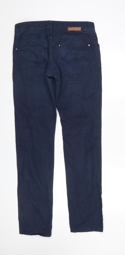 Mens UK Size M Esprit Regular Fit Chino Blue Trousers
