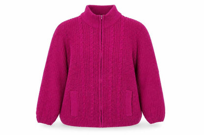 Womens UK Size 14-16 Isle Pink Cardigan Jumper