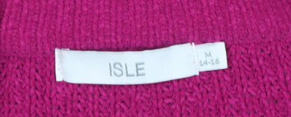 Womens UK Size 14-16 Isle Pink Cardigan Jumper
