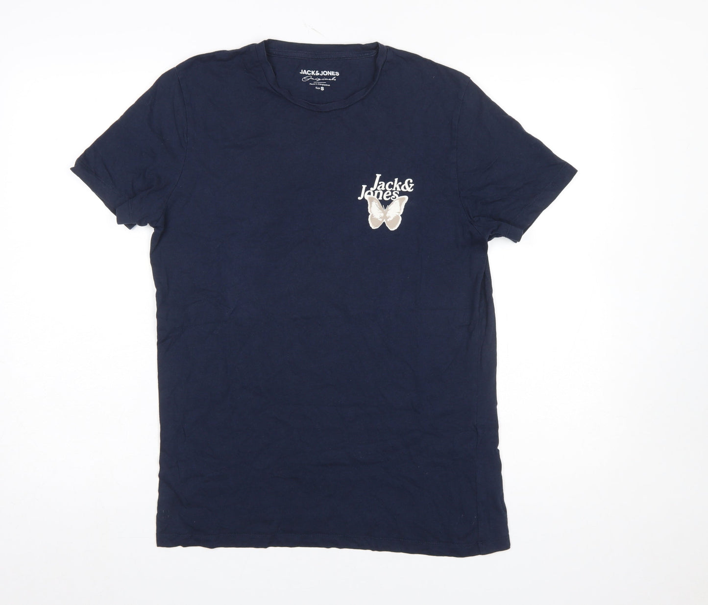 Mens UK Size S JACK & JONES Blue  T-Shirt