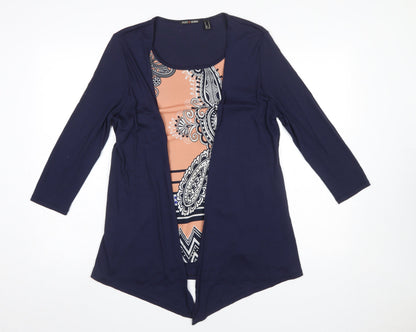 Womens UK Size S Punt Roma Blue Tunic Blouse
