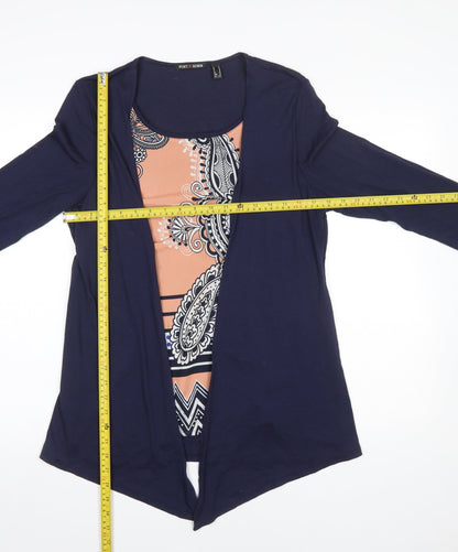 Womens UK Size S Punt Roma Blue Tunic Blouse