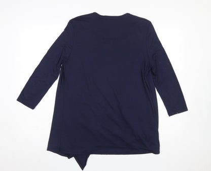 Womens UK Size S Punt Roma Blue Tunic Blouse