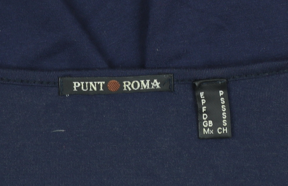 Womens UK Size S Punt Roma Blue Tunic Blouse