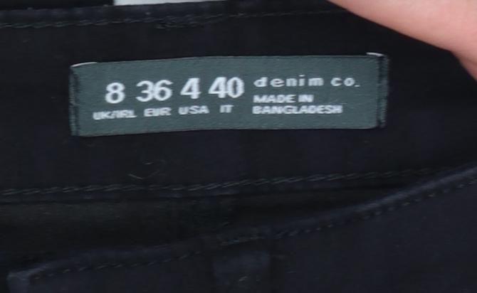 Womens UK Size 8 Denim Co. Slim Fit Skinny Black Jeans