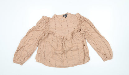 Womens UK Size 6 Primark Beige Tunic Blouse