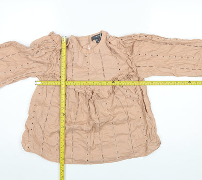 Womens UK Size 6 Primark Beige Tunic Blouse
