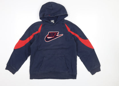 Boys UK Size 12-13 Years Nike Blue Pullover Hoodie