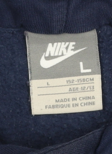 Boys UK Size 12-13 Years Nike Blue Pullover Hoodie