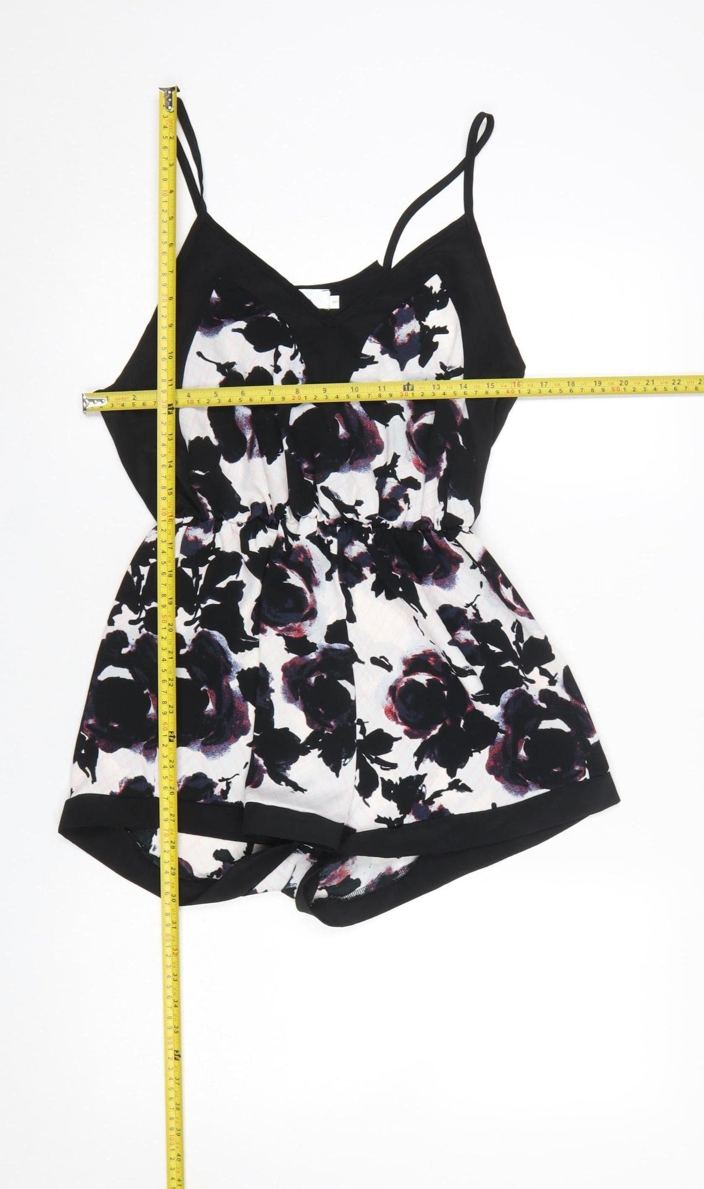 Womens UK Size S Oh My Love London One-Piece Black Playsuit