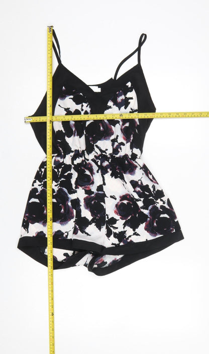 Womens UK Size S Oh My Love London One-Piece Black Playsuit