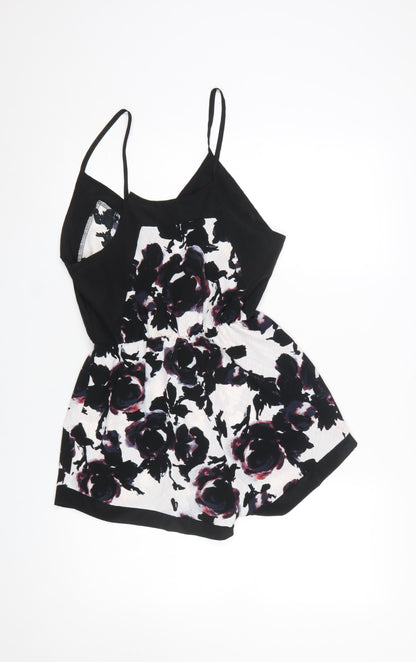 Womens UK Size S Oh My Love London One-Piece Black Playsuit