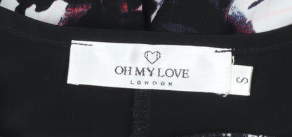 Womens UK Size S Oh My Love London One-Piece Black Playsuit