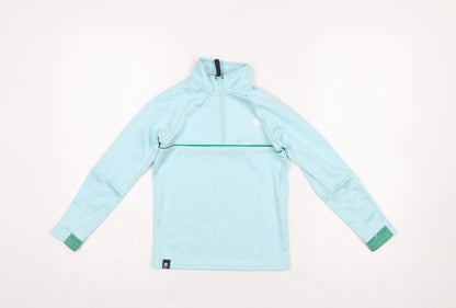 Dunnes Stores Girls Blue 6-7 Years 1/4 Zip Fleece Sweatshirt