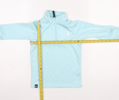 Dunnes Stores Girls Blue 6-7 Years 1/4 Zip Fleece Sweatshirt