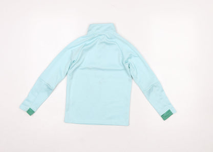 Dunnes Stores Girls Blue 6-7 Years 1/4 Zip Fleece Sweatshirt