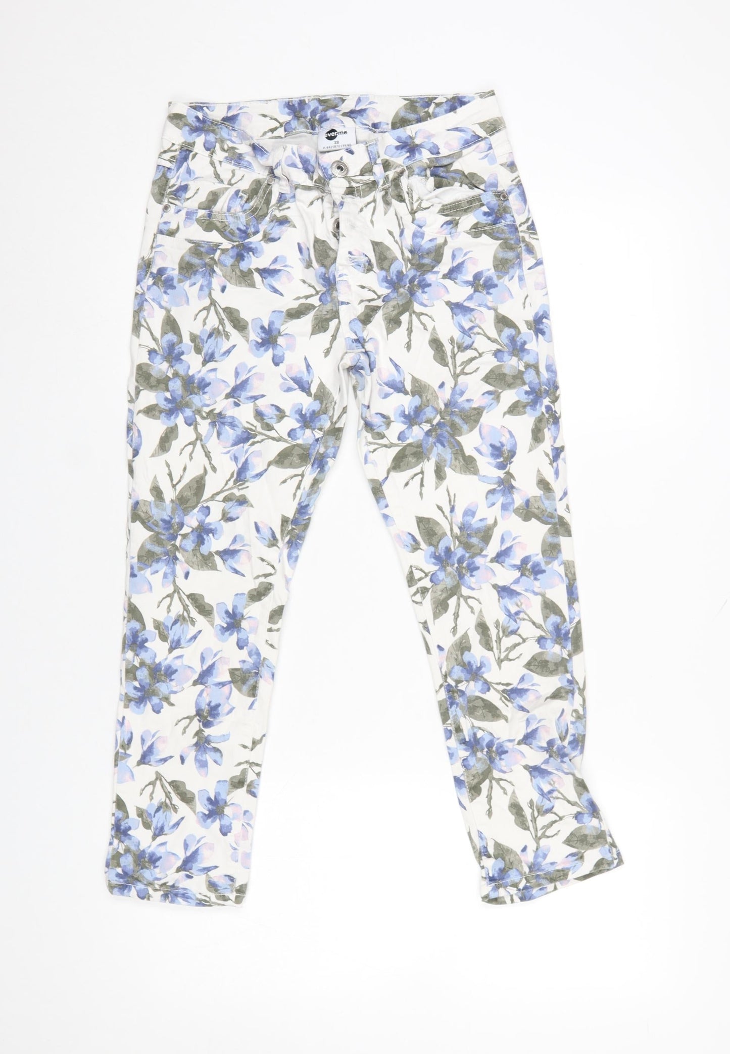 Womens UK Size 12 ever.me Slim Fit Casual Travel Multicoloured Trousers