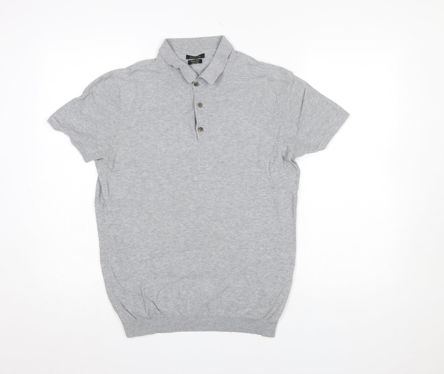 Mens UK Size M Massimo Dutti 100% Cotton Polo Shirt
