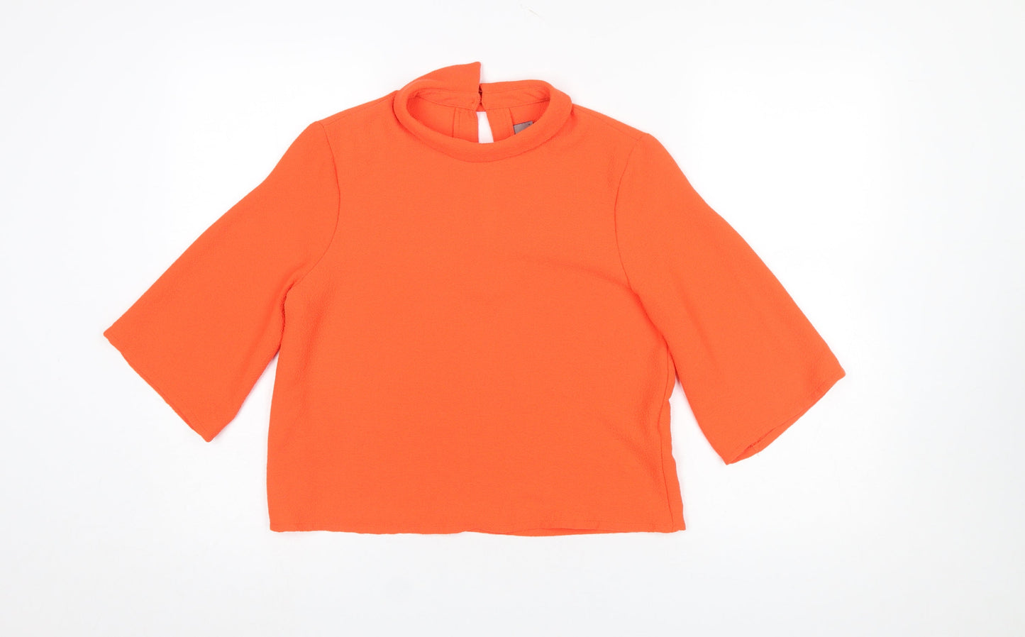 Womens UK Size S VERO MODA Orange Cropped Blouse